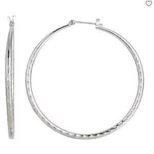 Silver Tone Hoop Earrings